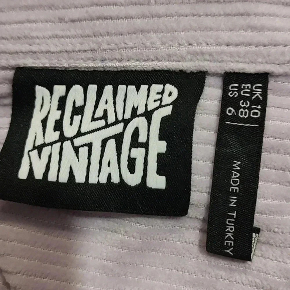 Reclaimed Vintage Inspired corduroy shirt in lilac - Picture 6 of 6